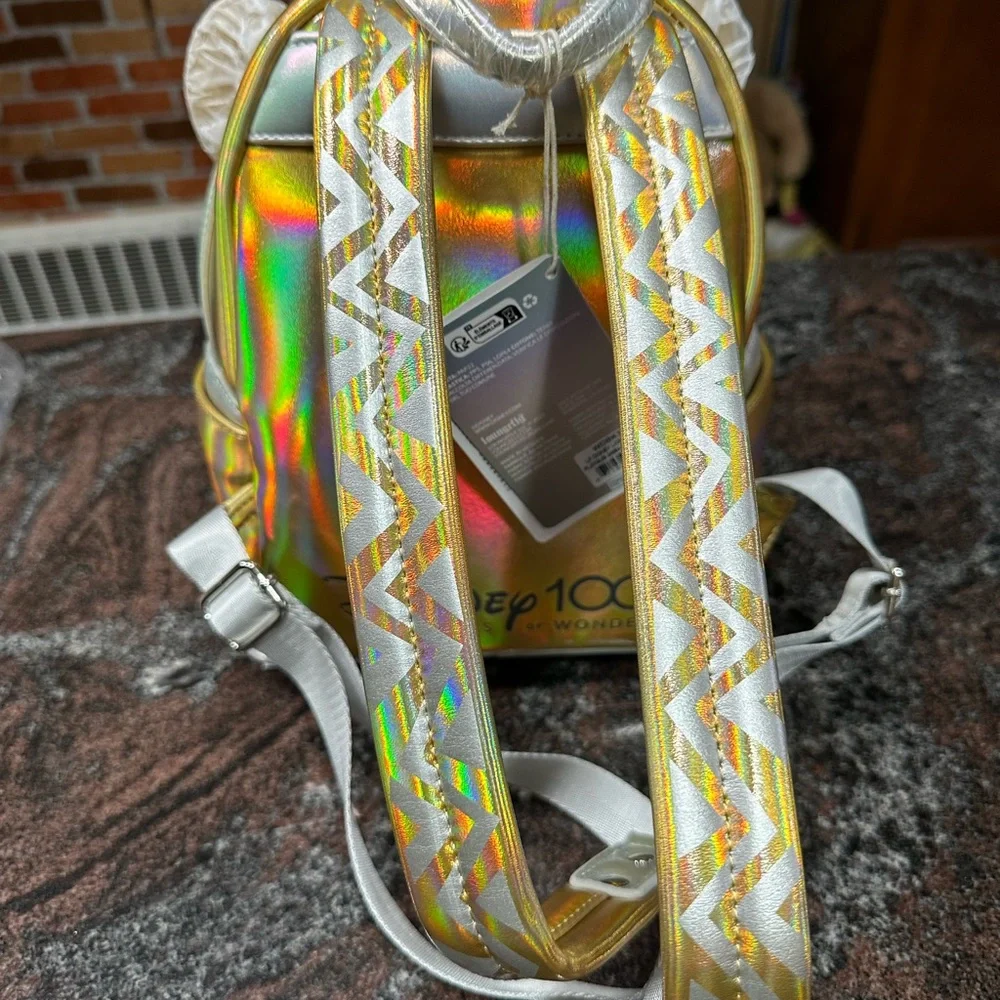 NWT Rare Disney100 Platinum Simba Loungefly mini Backpack